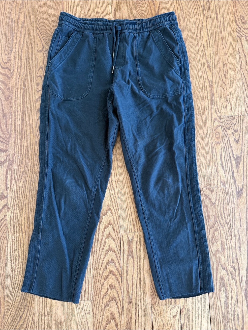 Athletea Casual Drawstring Jean Jogger Pants in Black